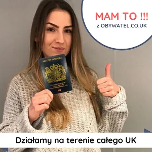 Paulina, klientka Obywatel.Co.Uk, z brytyjskim paszportem